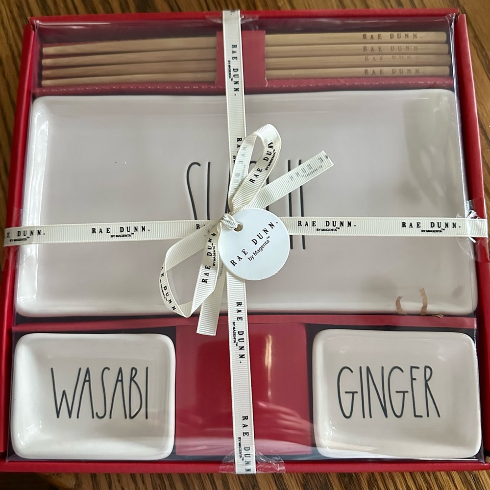 Rae Dunn NEW Sushi Set for Four